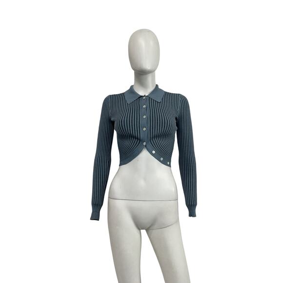 Simkhai 'Sol' Blue Rayon Crop Top Size XS - Picture 2 of 5